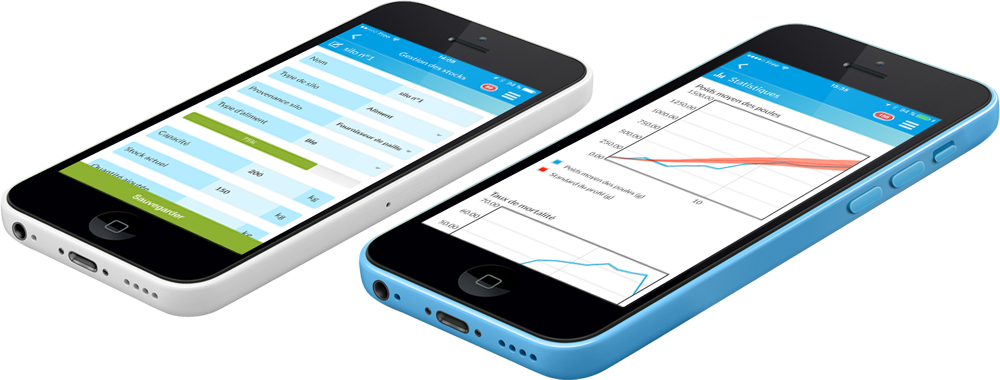 Image de deux smartphone avec l'application Aniprev