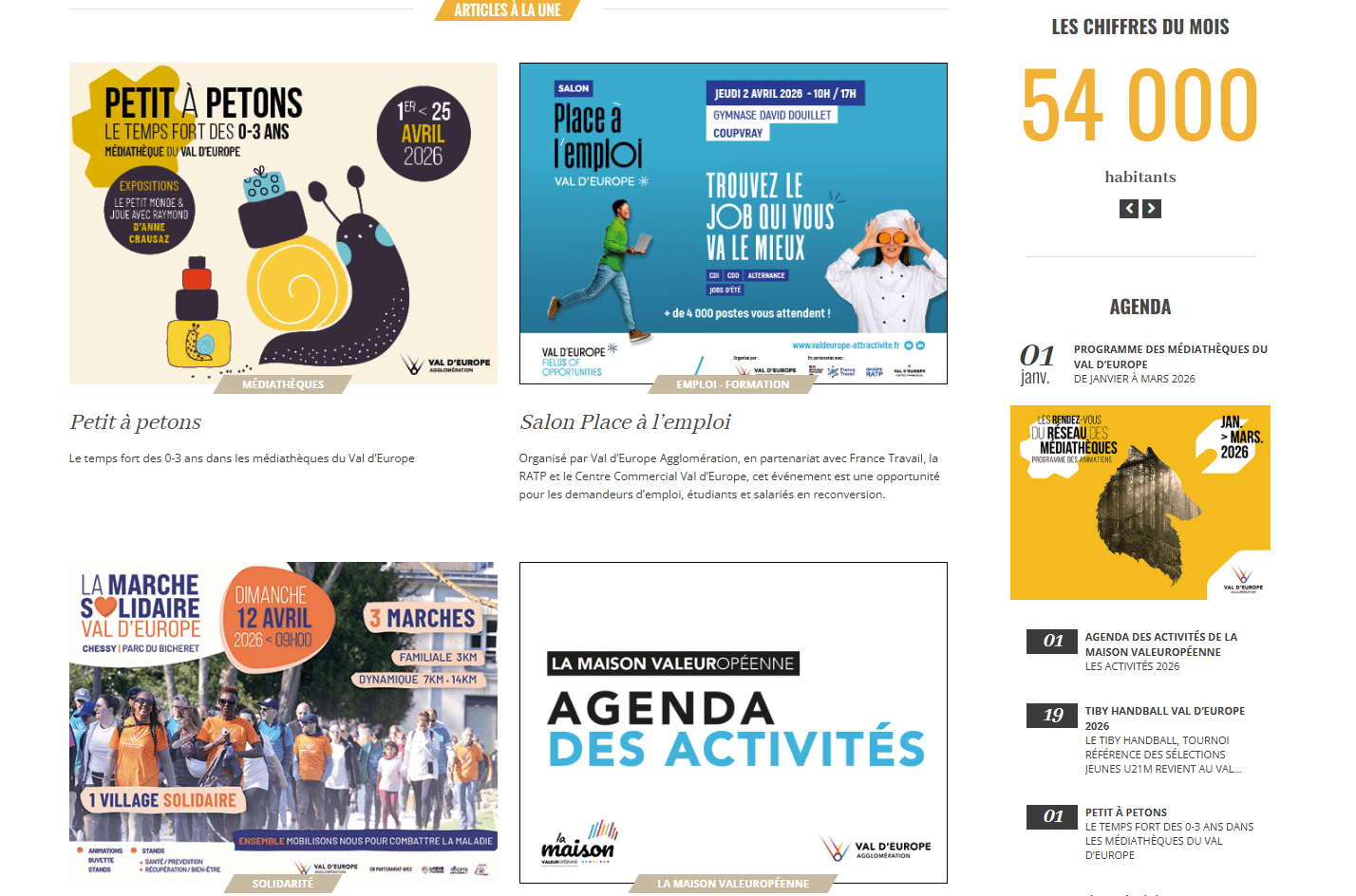 Agence web Amiens - Développement du site institutionnel de Val' d'Europe Agglo